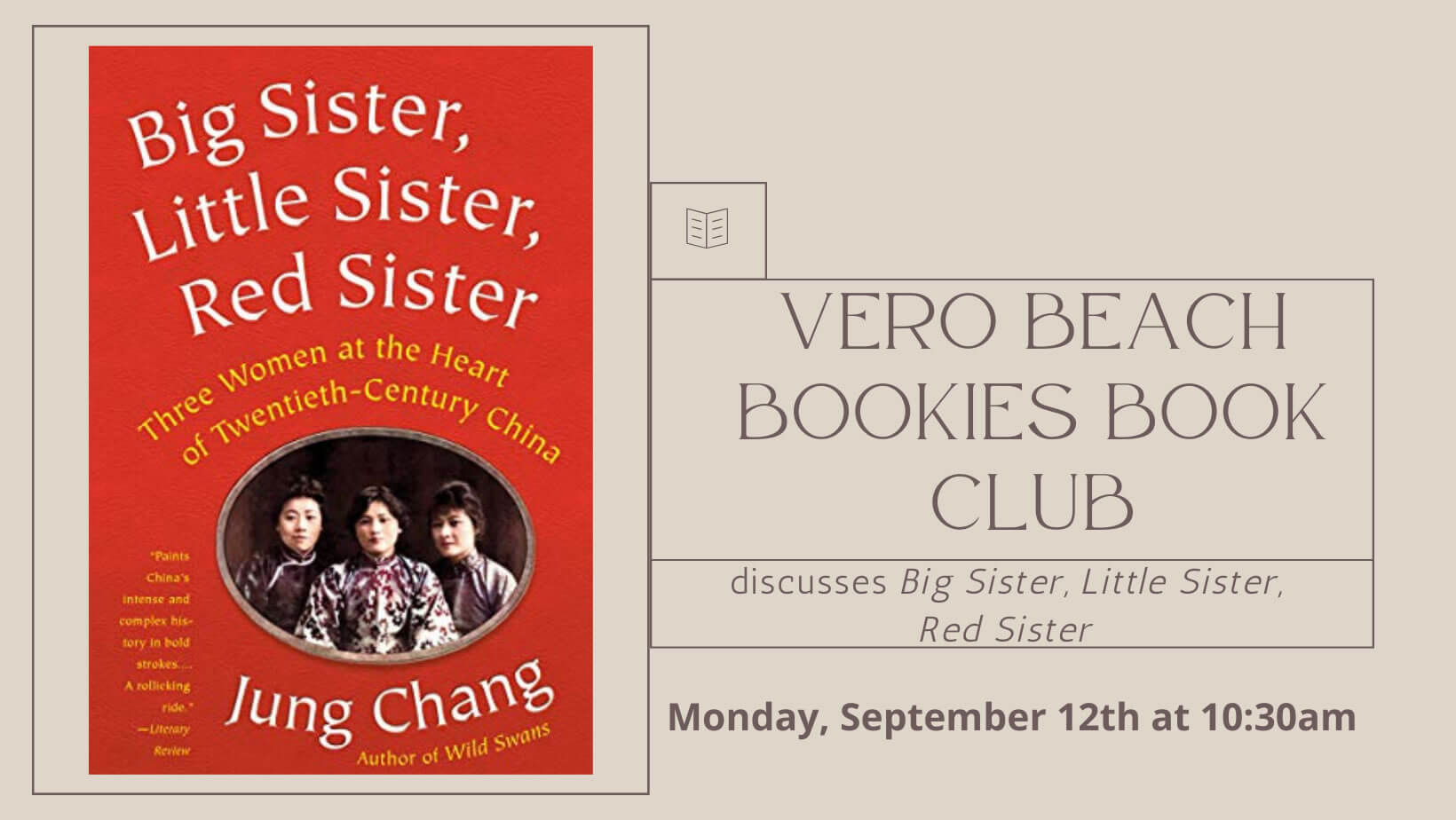 Vero Beach Book Club discusses Big Sister, Little Sister, Red Sister