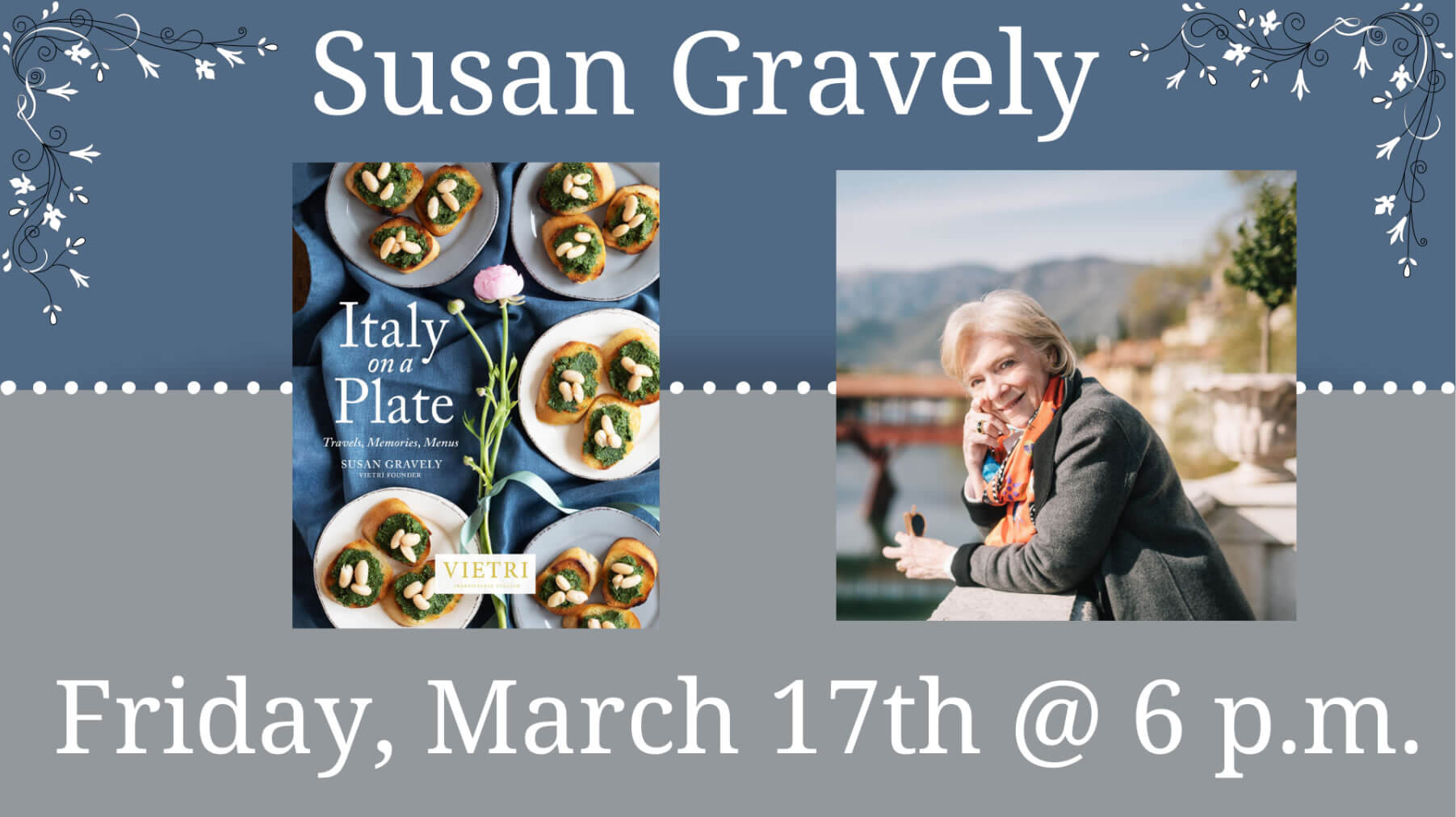 Susan Gravely presents Italy on a Plate